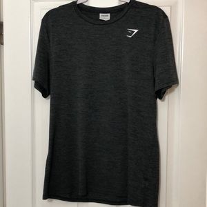 Dark grey gym shark athletic shirt